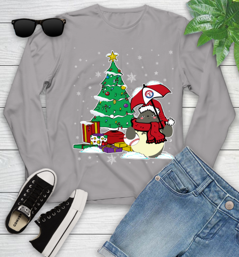 Texas Rangers MLB Baseball Cute Tonari No Totoro Christmas Sports Youth Long Sleeve 5
