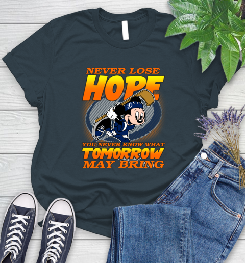 Tampa Bay Lightning NHL Hockey ootball Mickey Disney Never Lose Hope Women's T-Shirt 11