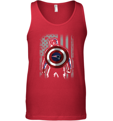 NFL New England Patriots Captain America Marvel Flag Football Sports qOxqntI6J2u unisex tank 17 95 151514 front red