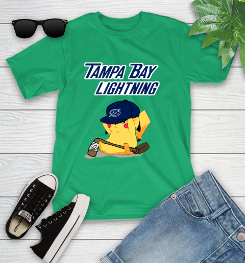 NHL Pikachu Hockey Sports Tampa Bay Lightning Youth T-Shirt 6