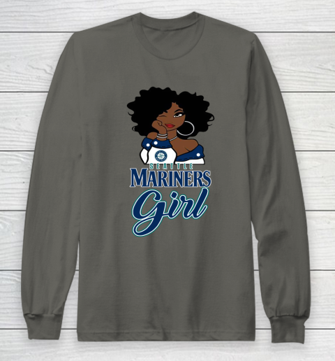 Seattle Marinerss Girl MLB Long Sleeve T-Shirt 8