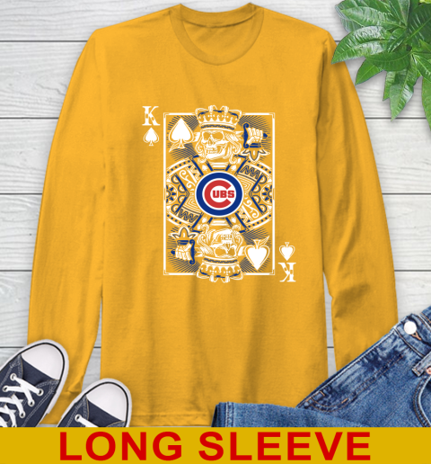Chicago Cubs MLB Baseball The King Of Spades Death Cards Shirt Long Sleeve T-Shirt 2