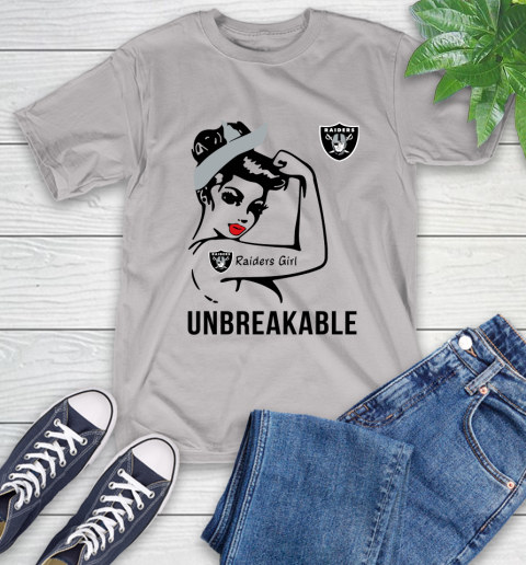 NFL Oakland Raiders Girl Unbreakable Football Sports T-Shirt 12