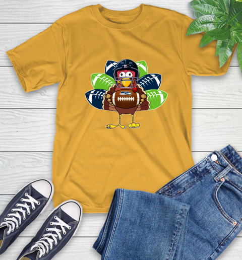 Seattle Seahawks Turkey Thanksgiving Day T-Shirt 3
