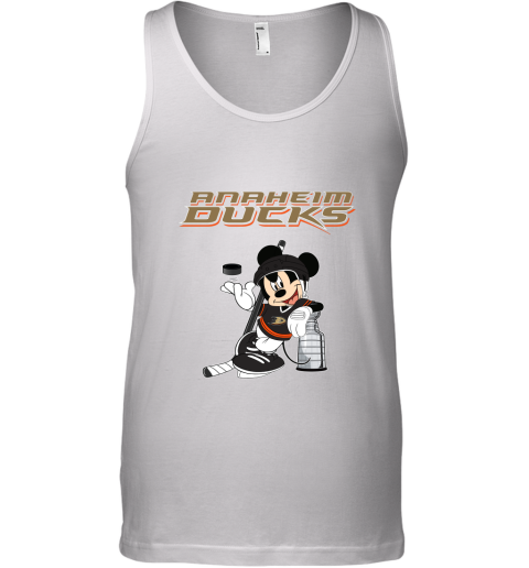 Mickey Anaheim Ducks With The Stanley Cup Hockey NHL Tank Top
