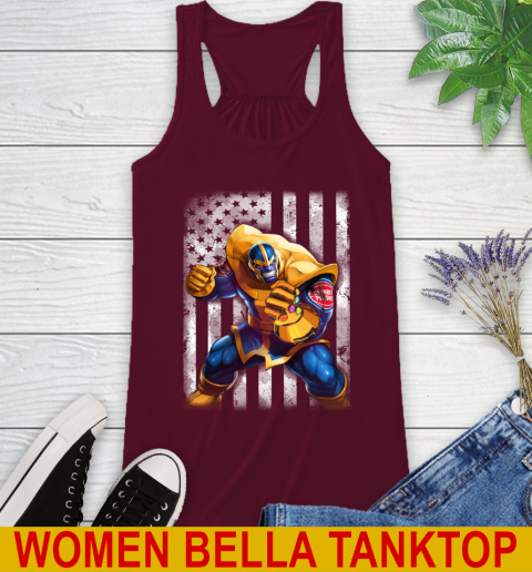 NBA Basketball Detroit Pistons Thanos Marvel American Flag Shirt Racerback Tank 2