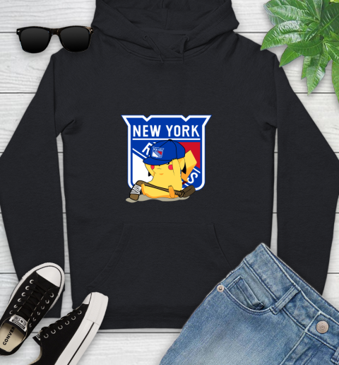 NHL Pikachu Hockey Sports New York Rangers Youth Hoodie 2