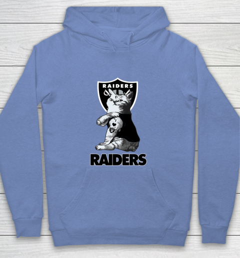 NFL Football My Cat Loves Oakland Raiders Youth Hoodie 8