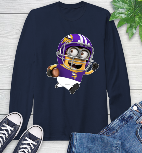 NFL Minnesota Vikings Minions Disney Football Sports Long Sleeve T-Shirt 4