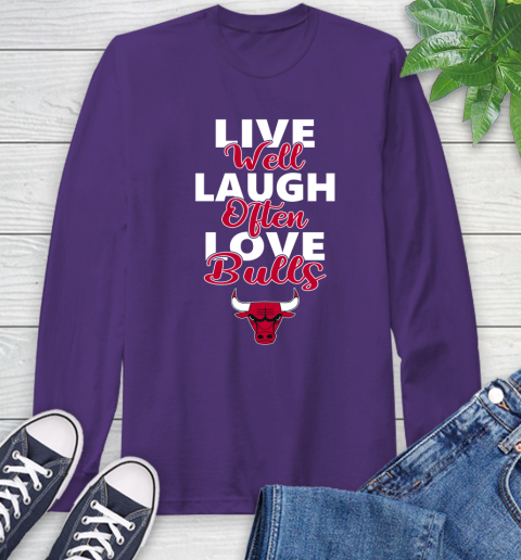 NBA Basketball Chicago Bulls Live Well Laugh Often Love Shirt Long Sleeve T-Shirt 5