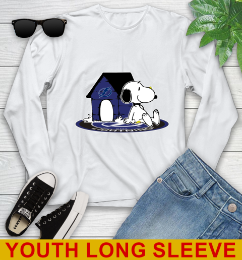 NHL Hockey Tampa Bay Lightning Snoopy The Peanuts Movie Shirt Youth Long Sleeve