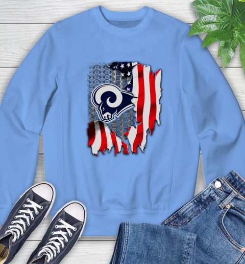 Los Angeles Rams NFL Football American Flag Sweatshirt 11