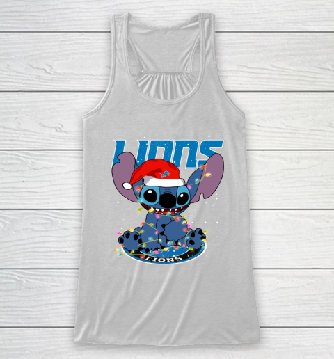 Detroit Lions NFL Football noel stitch Christmas Racerback Tank