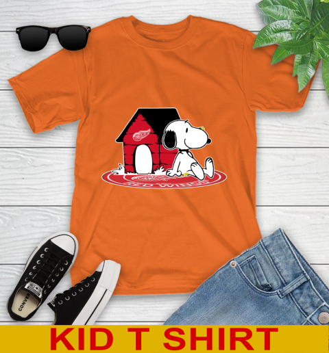 NHL Hockey Detroit Red Wings Snoopy The Peanuts Movie Shirt Youth T-Shirt 7