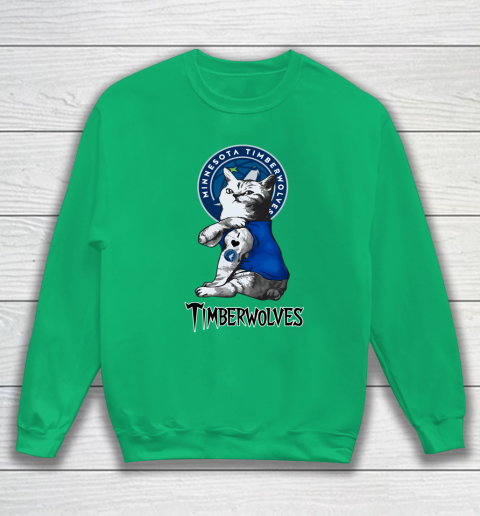 NBA Basketball My Cat Loves Minnesota Timberwolves Sweatshirt 5