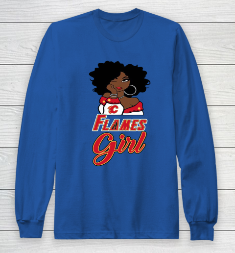 Calgary Flames Girl NHL Long Sleeve T-Shirt 9