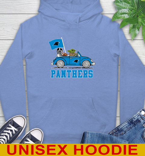 NFL Football Carolina Panthers Darth Vader Baby Yoda Driving Star Wars Shirt Hoodie 11