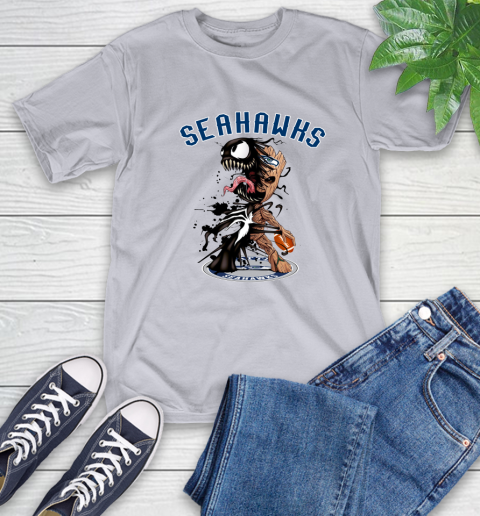 NFL Seattle Seahawks Football Venom Groot Guardians Of The Galaxy T-Shirt 6