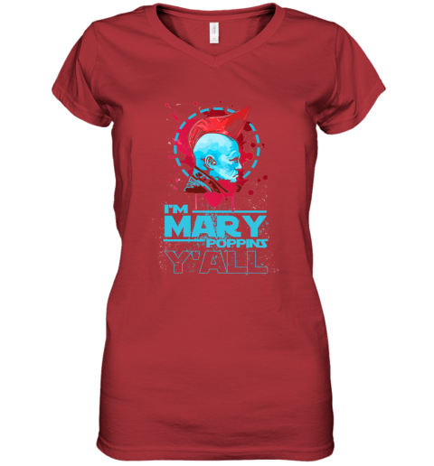 o1ln im mary poppins yall yondu guardian of the galaxy shirts women v neck t shirt 39 front red