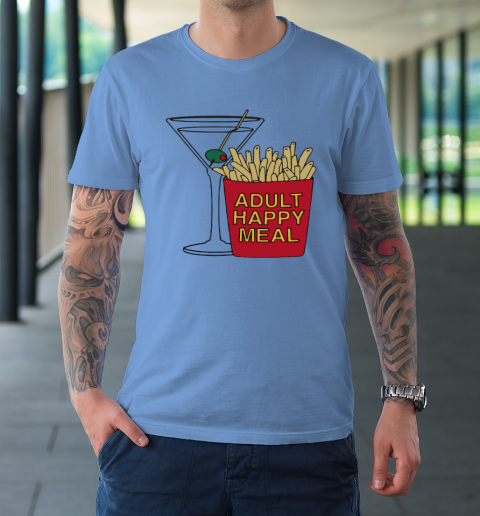 Adult Happy Meal Martini And Fries T-Shirt 7