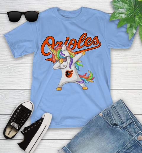 Baltimore Orioles MLB Baseball Funny Unicorn Dabbing Sports Youth T-Shirt 11