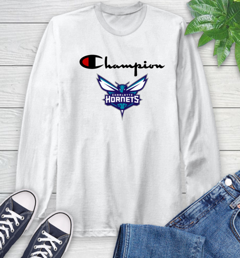 NBA Basketball Charlotte Hornets Champion Shirt Long Sleeve T-Shirt