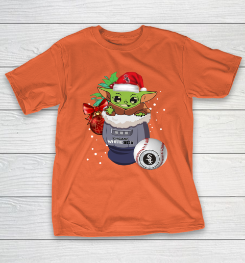 Chicago White Sox Christmas Baby Yoda Star Wars Funny Happy MLB T-Shirt 6