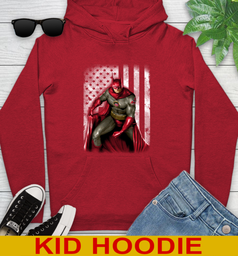 Cleveland Indians MLB Baseball Batman DC American Flag Shirt Youth Hoodie 11
