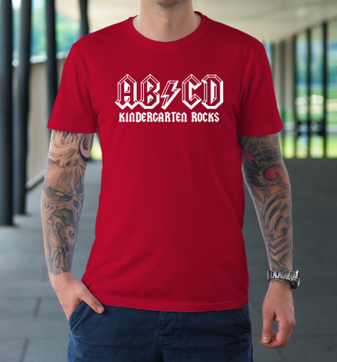 ABCD Rocks Back To School Kindergarten Rocks Funny Teacher T-Shirt 16