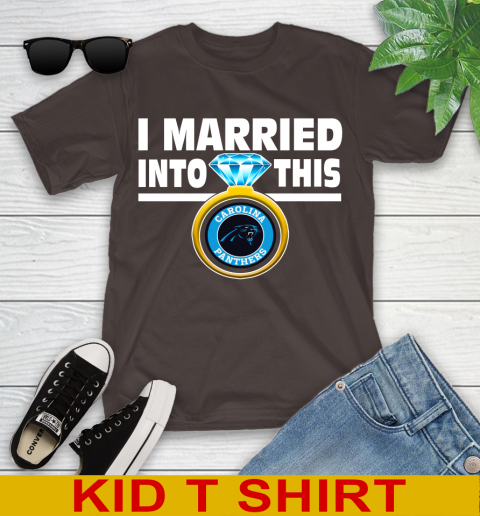Carolina Panthers NFL Football I Married Into This My Team Sports Youth T-Shirt 6