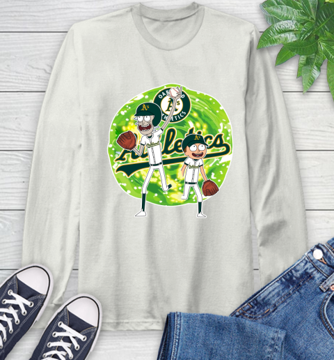 MLB Oakland Athletics Rick And Morty Baseball Sports Long Sleeve T-Shirt 12