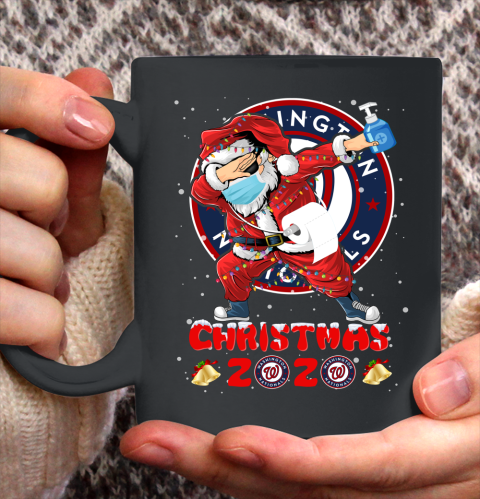 Washington Nationals Funny Santa Claus Dabbing Christmas 2020 MLB Ceramic Mug 11oz 2
