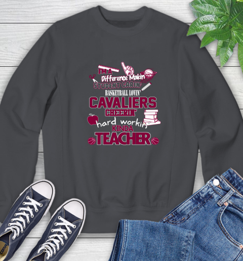Cleveland Cavaliers NBA I'm A Difference Making Student Caring Basketball Loving Kinda Teacher Sweatshirt 6
