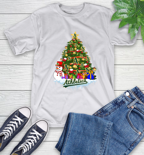 Oakland Athletics Merry Christmas MLB Baseball Sports T-Shirt 12