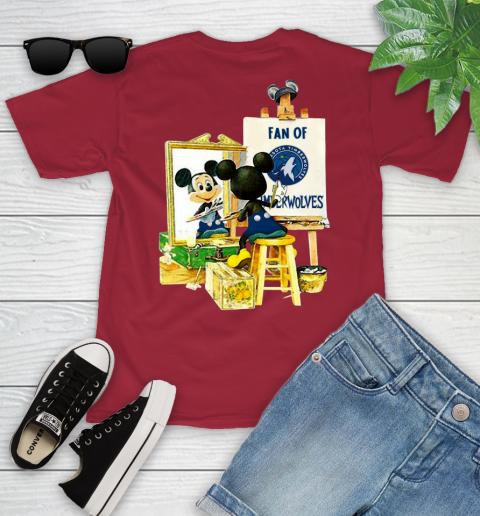 NBA Basketball Minnesota Timberwolves Mickey Drawing Shirt 105