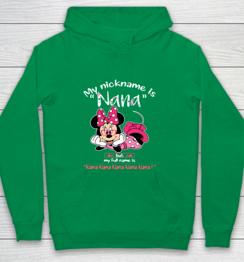 Minnie mouse my nickname is Nana but my full name is Nana Youth Hoodie 4