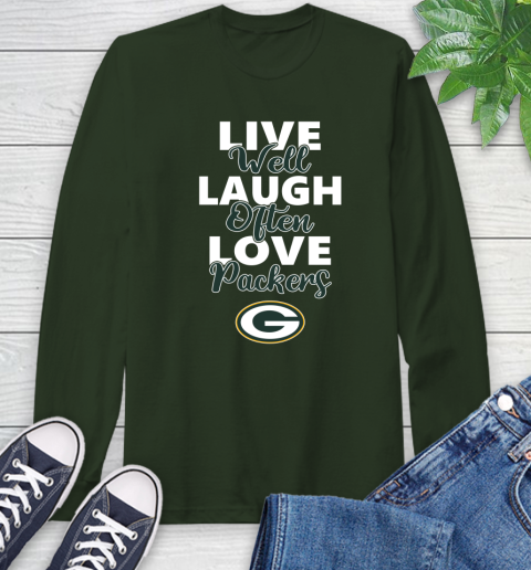 NFL Football Green Bay Packers Live Well Laugh Often Love Shirt Long Sleeve T-Shirt 7 NFL Football Green Bay Packers Live Well Laugh Often Love Shirt Long Sleeve T-Shirt - Image 7