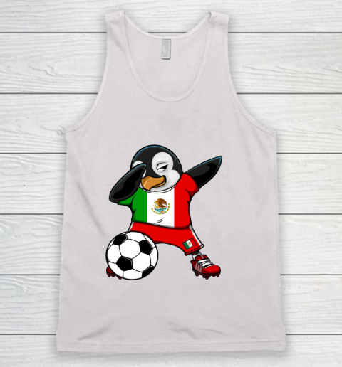Dabbing Penguin Mexico Soccer Fans Jersey Football Lovers Tank Top