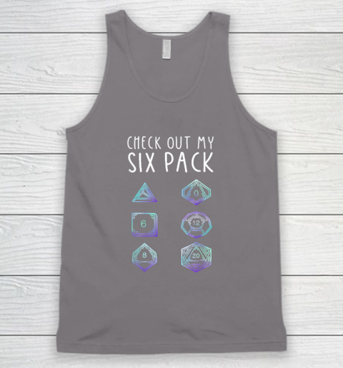 Funny Check Out My Six Pack Dice For Dragons D20 RPG Gamer Tank Top 5