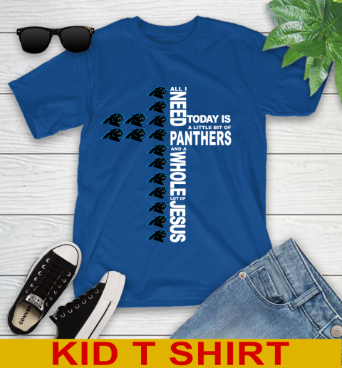 NFL All I Need Today Is A Little Bit Of Carolina Panthers Shirt Youth T-Shirt 10