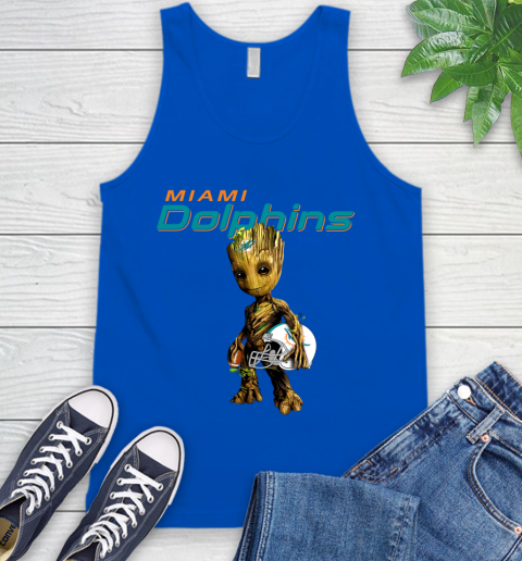 Miami Dolphins NFL Football Groot Marvel Guardians Of The Galaxy Tank Top 5