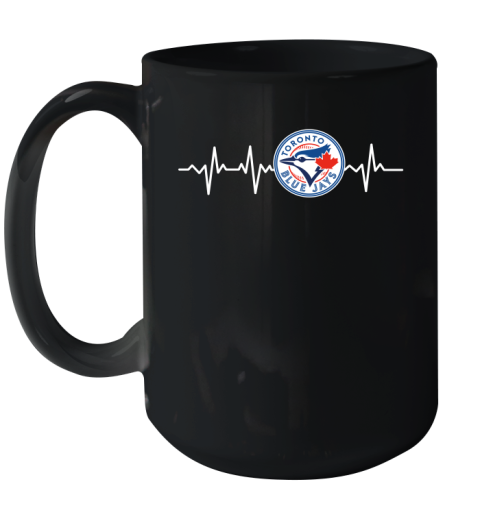 Toronto Blue Jays MLB Baseball Heart Beat Shirt Ceramic Mug 15oz