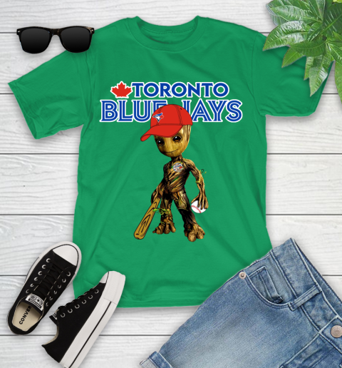 MLB Toronto Blue Jays Groot Guardians Of The Galaxy Baseball Youth T-Shirt 6