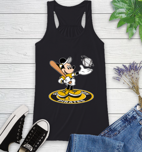 MLB Baseball Pittsburgh Pirates Cheerful Mickey Disney Shirt Racerback Tank
