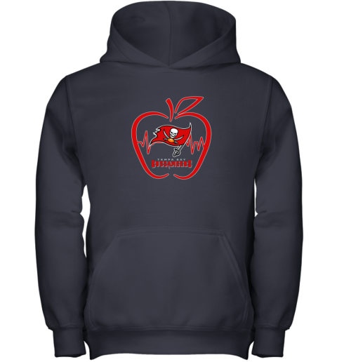 Apple Heartbeat Teacher Symbol Tampa Bay Buccaneers - Rookbrand