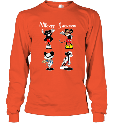 u5rt mickey jackson four style dance micheal jackson youth long sleeve 50 front orange