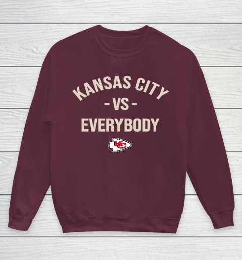 Kansas City Chiefs Vs Everybody Youth Sweatshirt 4