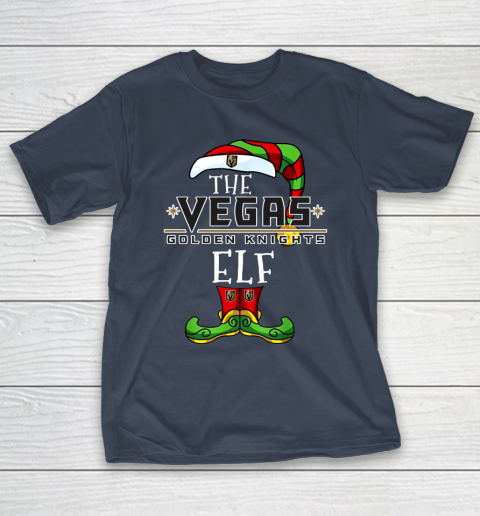 Vegas Golden Knights Christmas ELF Funny NHL T-Shirt 3