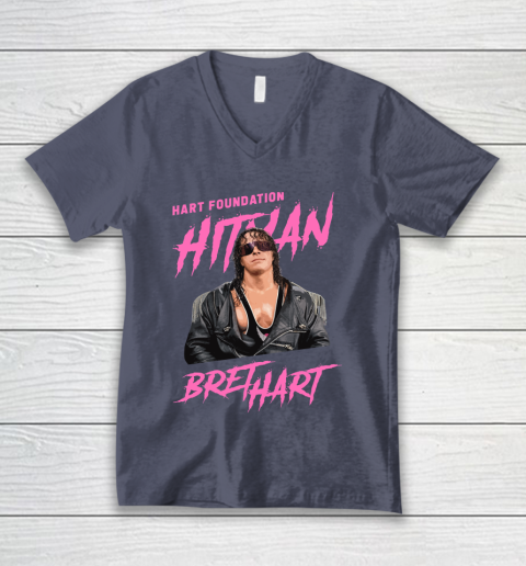 Bret Hart The Hitman Hart Foundation V-Neck T-Shirt 7