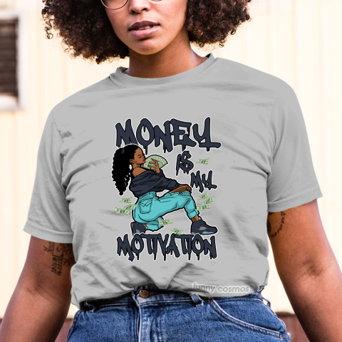 Jordan 5 Hornet Matching Sneaker Tshirt For Woman For Girl Money Is My Motivation Hipster Hip Hop Navy Jordan Shirt
